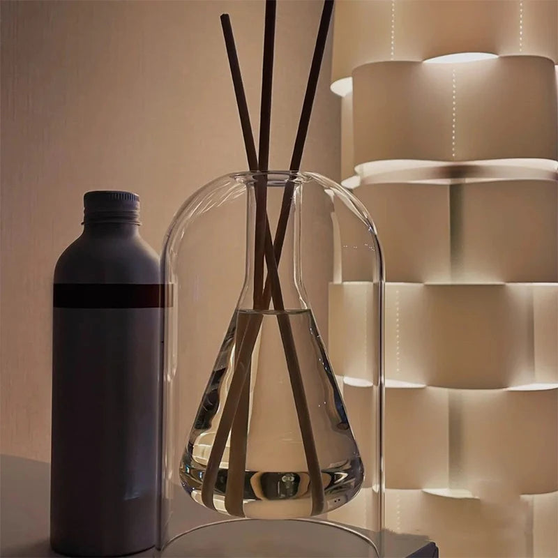 130ml Aromatherapy Transaprent Glass Diffuser Bottle with Fragrance Stick