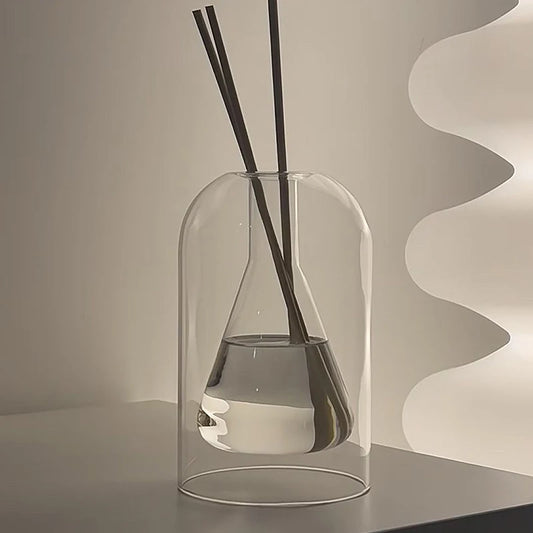 130ml Aromatherapy Transaprent Glass Diffuser Bottle with Fragrance Stick