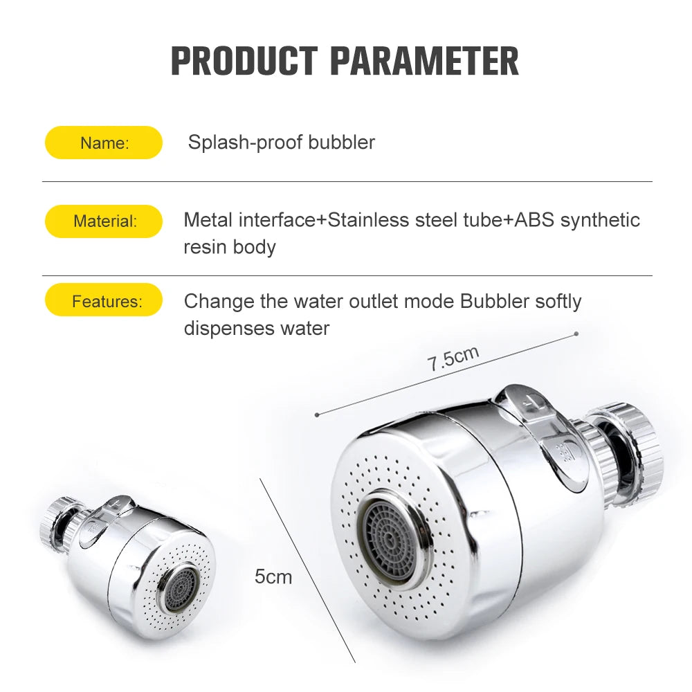 2 Mode 360 Degree Rotation Faucet Filter Extension