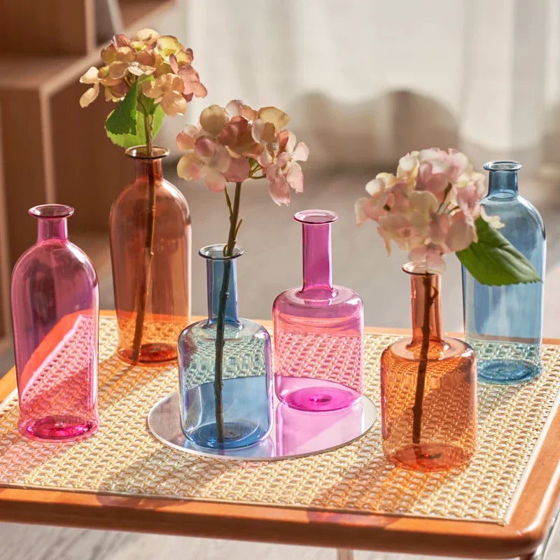 Colorful Glass Flower Vase