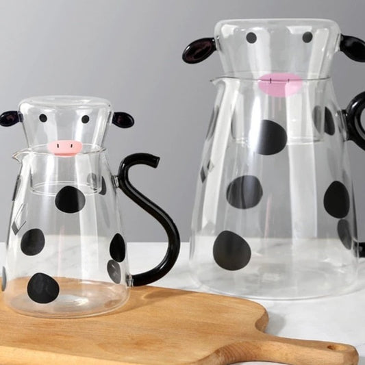 Cow Shaped Bedside Glass Carafe