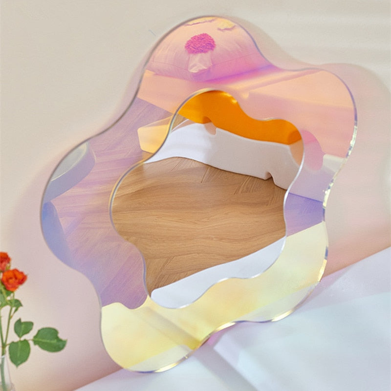 Acrylic Large Colorful Abstract Shaped Mirror