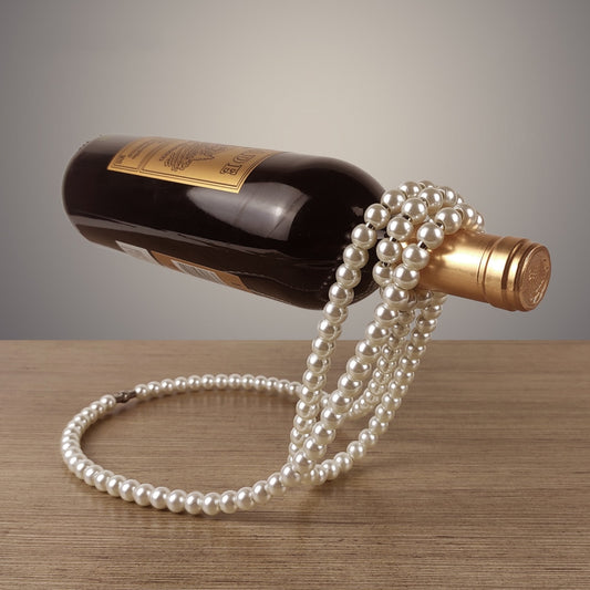 Luxury Pearl Necklace Wine Rack
