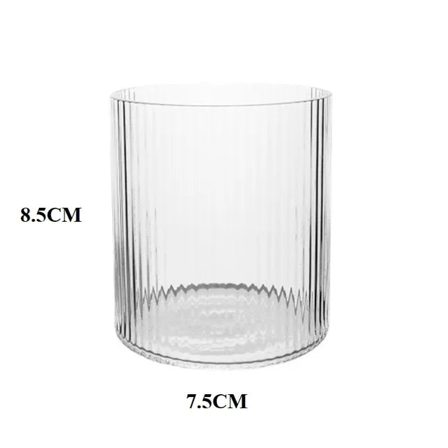 Ribbed Glass Cup 10oz or 13oz