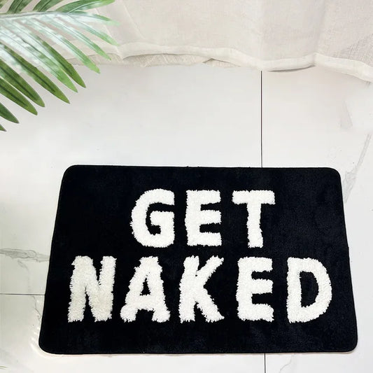 Get Naked Colorful or Black Bathroom Rug